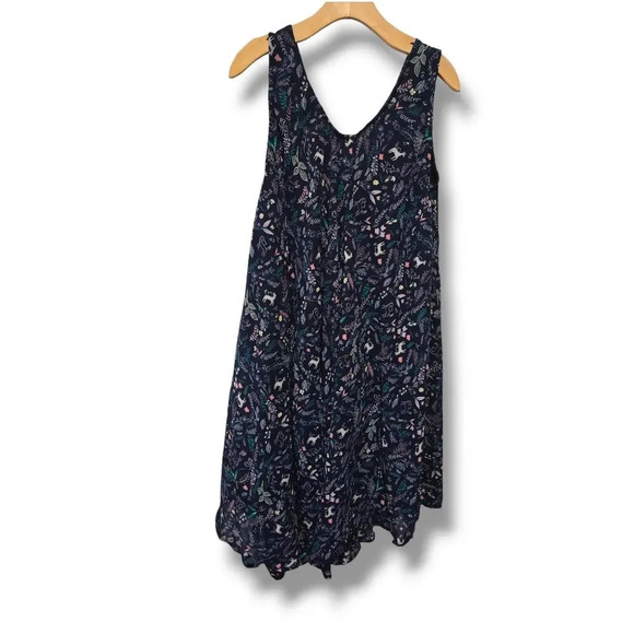 Ana & Rose Women’s Blue Unicorn Print Sleeveless Flowy Midi Dress OS - Picture 4 of 8